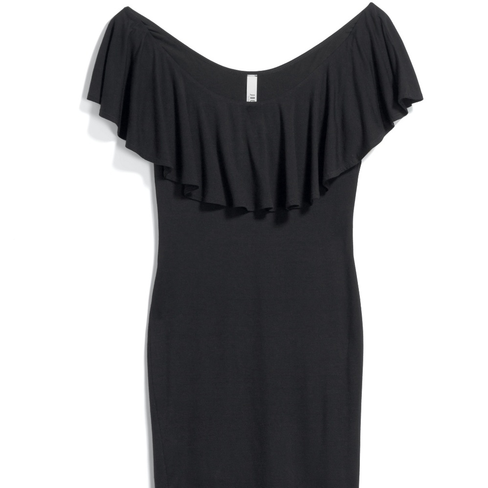 Black Jolie Candice Knit Off the Shoulder Dress